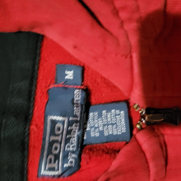 Mens polo zip up sweatshirt - Picture 3 of 3